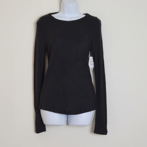 BP. Ribbed Long Sleeve Black Top XL Nordstrom Rack NWT - Picture 2 of 8